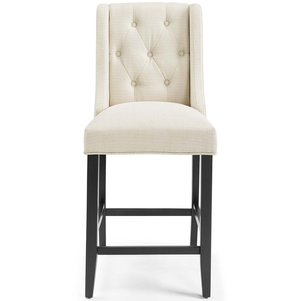 Baronet Upholstered Fabric Counter Bar Stool Set of 2