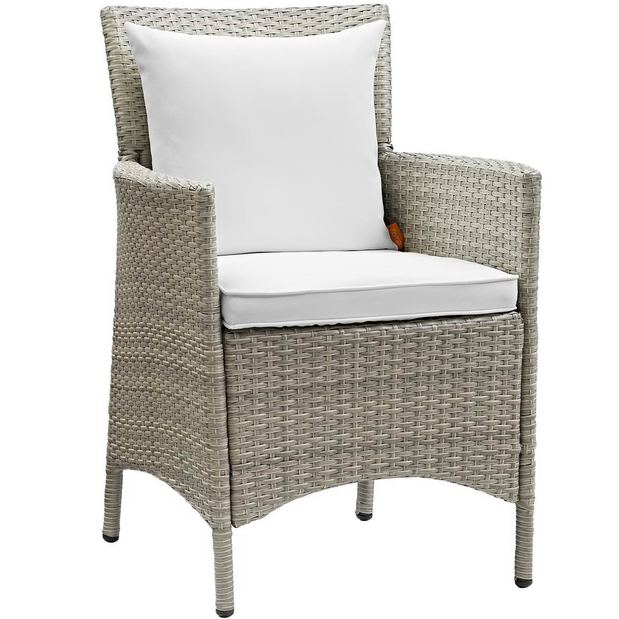 Conduit Outdoor Wicker Rattan Dining Armchair Set of 2