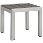 outdoor Outdoor Patio Aluminum Chaise Lounge Chair and Side Table