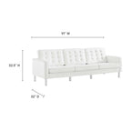 Loft 2-Piece Tufted Vegan Leather Furniture Set