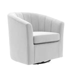 Prospect Performance Velvet Swivel Armchair - EEI-4139-LGR