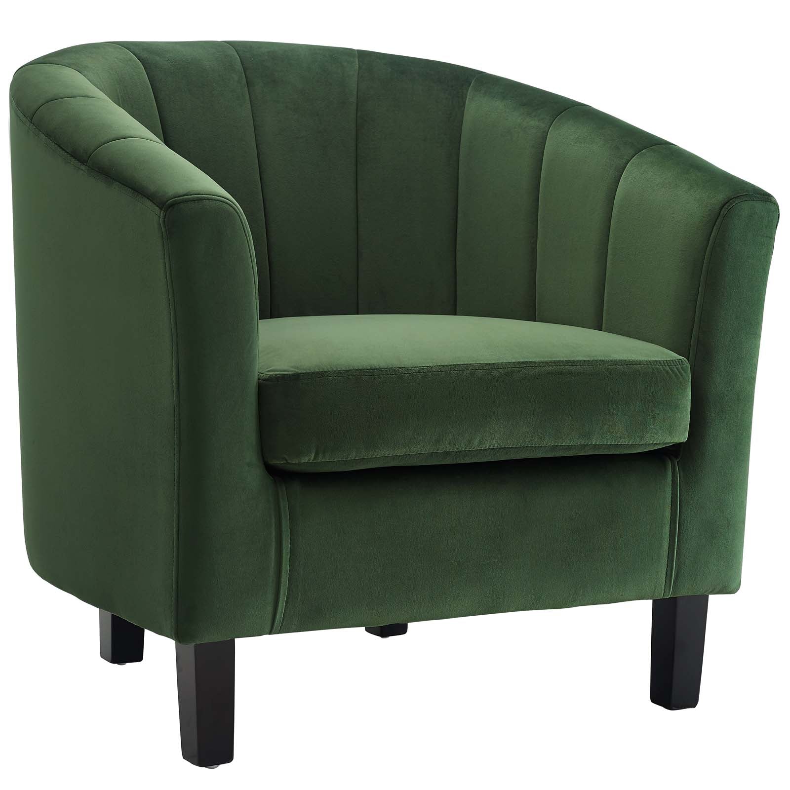 Prospect Channel Tufted Performance Velvet Armchair Set of 2