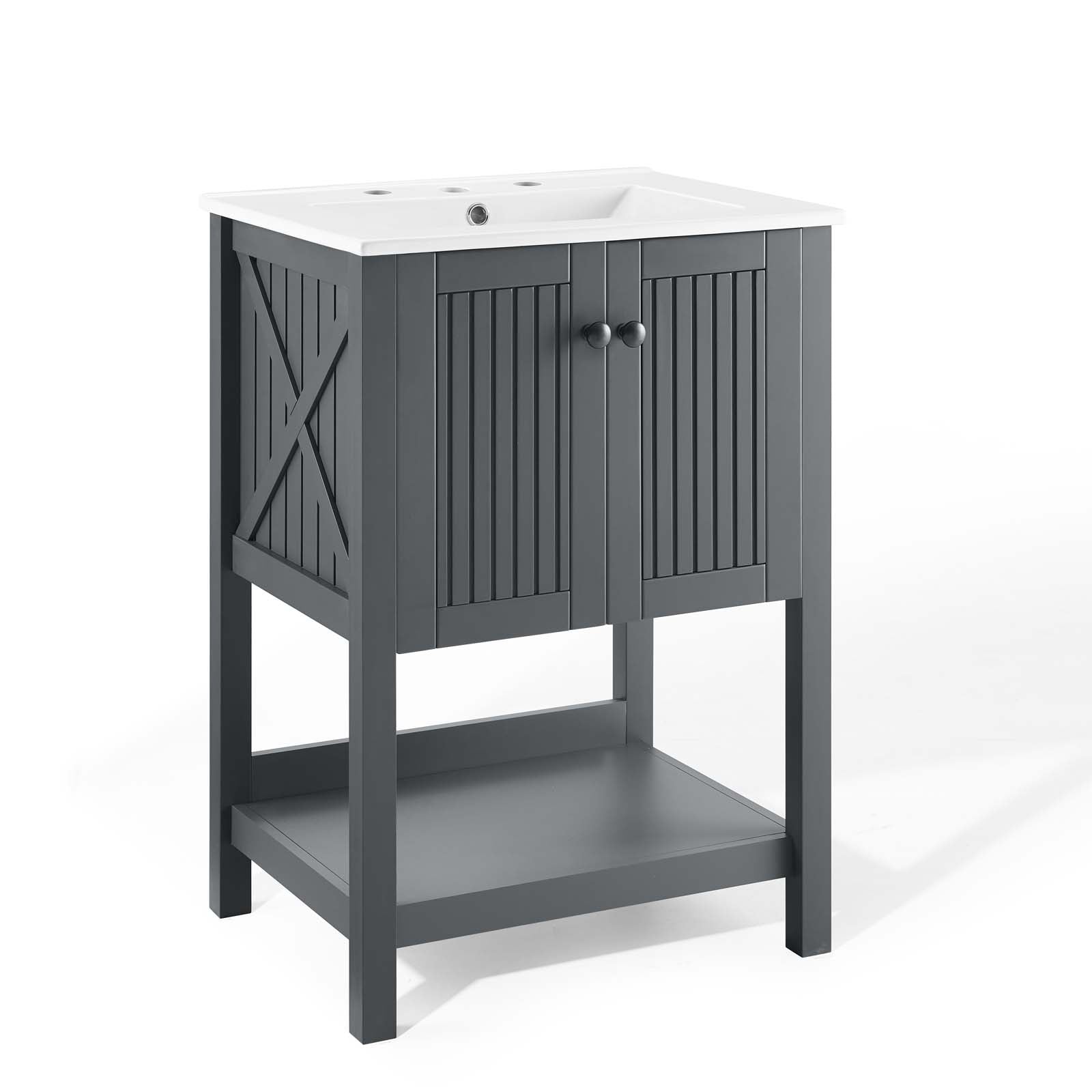 Steam Bathroom Vanity Basin Included - EEI-4248-GRY-WHI