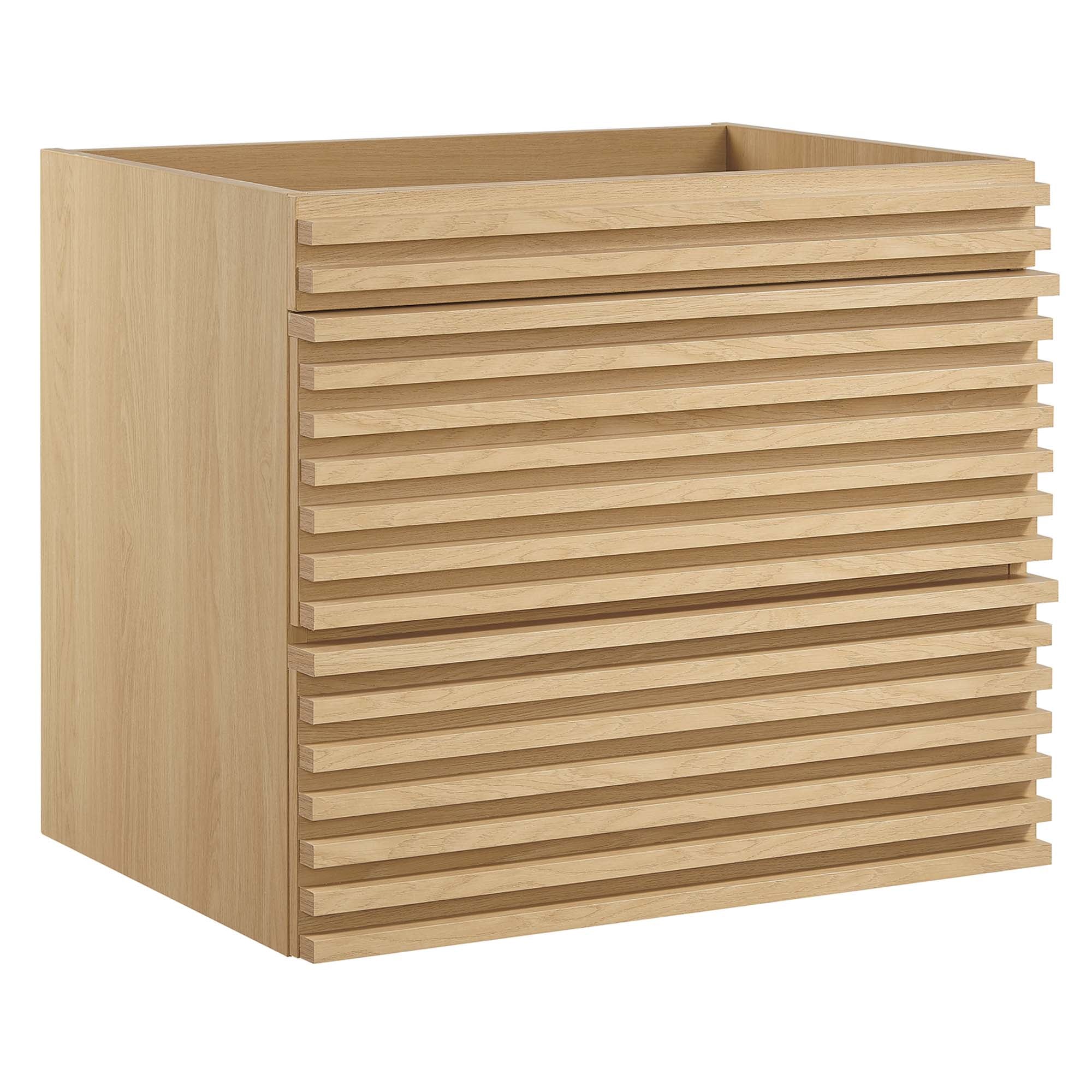 Render Wall-Mount Bathroom Cabinet Basin Not Included - EEI-4338-OAK