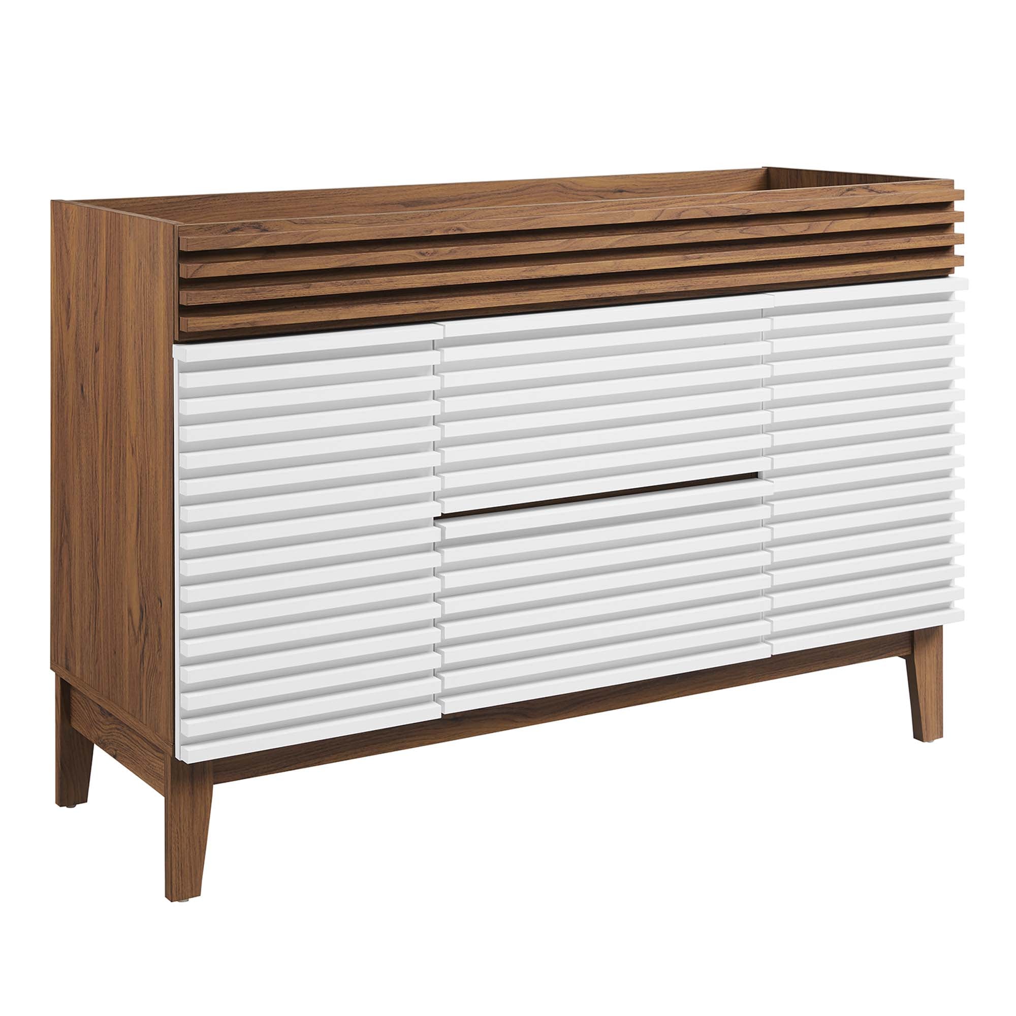 Render 48" Bathroom Cabinet Basin Not Included - EEI-4341-WHI-WAL