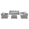 Conway 4-Piece Sunbrella® Outdoor Patio Wicker Rattan Furniture Set