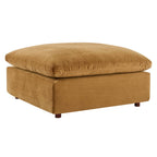 modular Down Filled Overstuffed Performance Velvet Ottoman