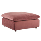 modular Down Filled Overstuffed Performance Velvet Ottoman