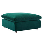 modular Down Filled Overstuffed Performance Velvet Ottoman