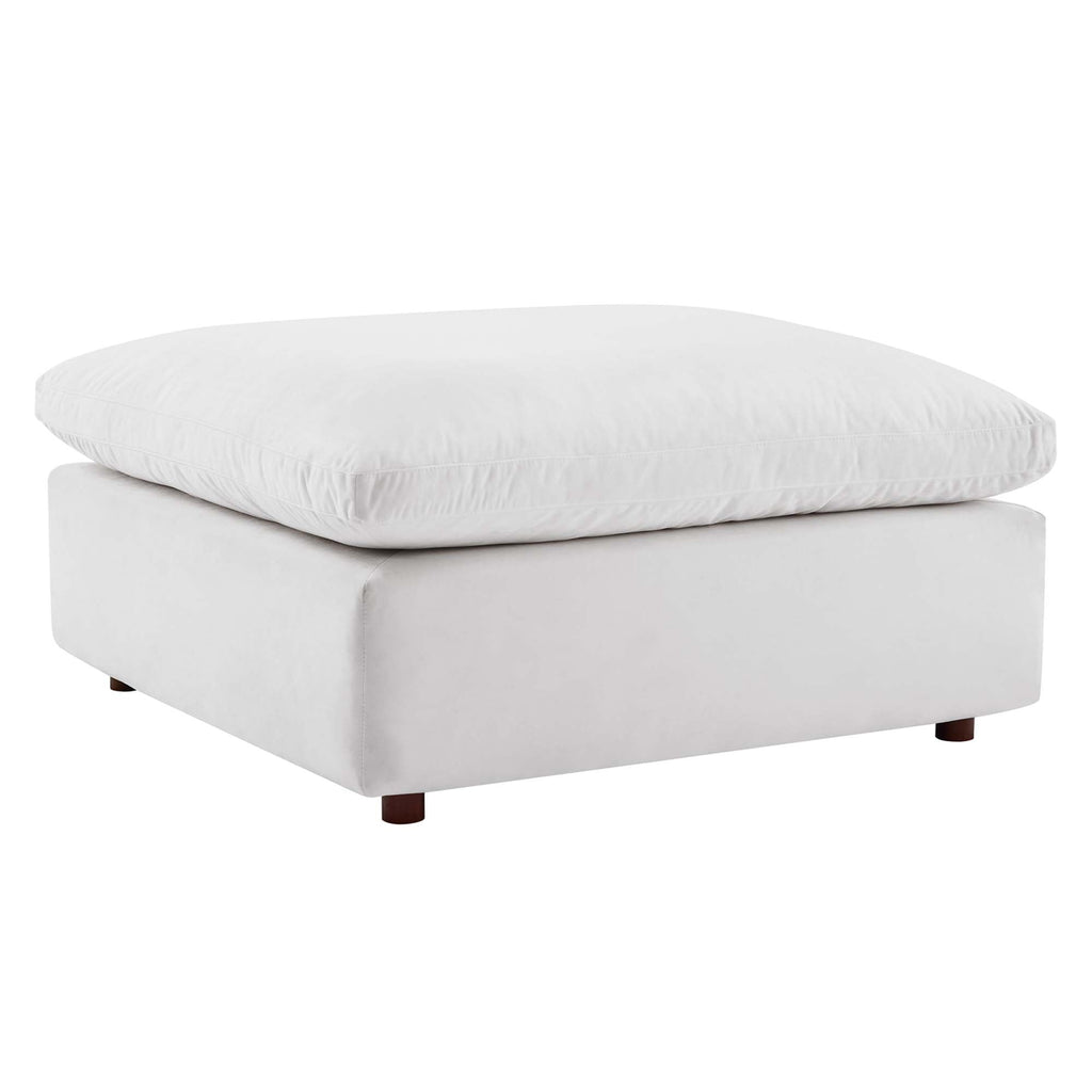 modular Down Filled Overstuffed Performance Velvet Ottoman