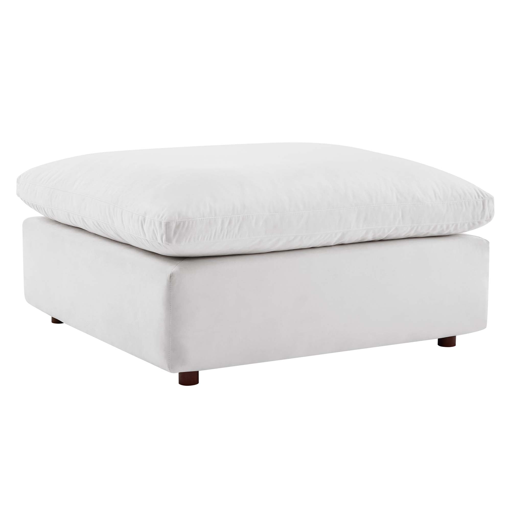 modular Down Filled Overstuffed Performance Velvet Ottoman