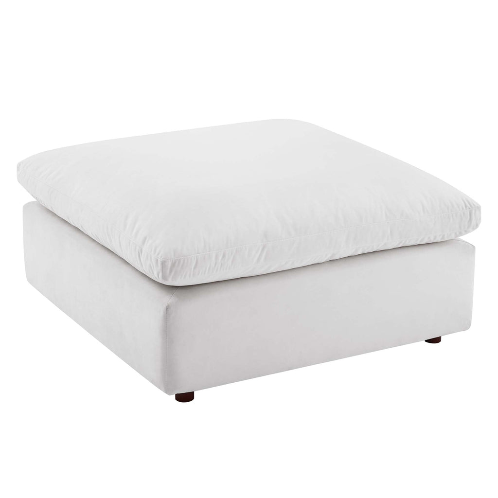 modular Down Filled Overstuffed Performance Velvet Ottoman