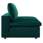 modular Down Filled Overstuffed Performance Velvet Armless Chair