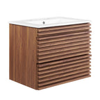 Render Wall-Mount Bathroom Vanity with White Basin Included - EEI-4433-WAL-WHI
