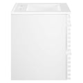 Render Wall-Mount Bathroom Vanity with White Basin Included
