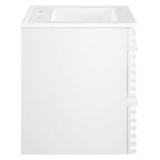 Render Wall-Mount Bathroom Vanity with White Basin Included