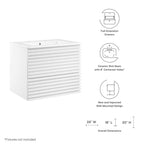 Render Wall-Mount Bathroom Vanity with White Basin Included