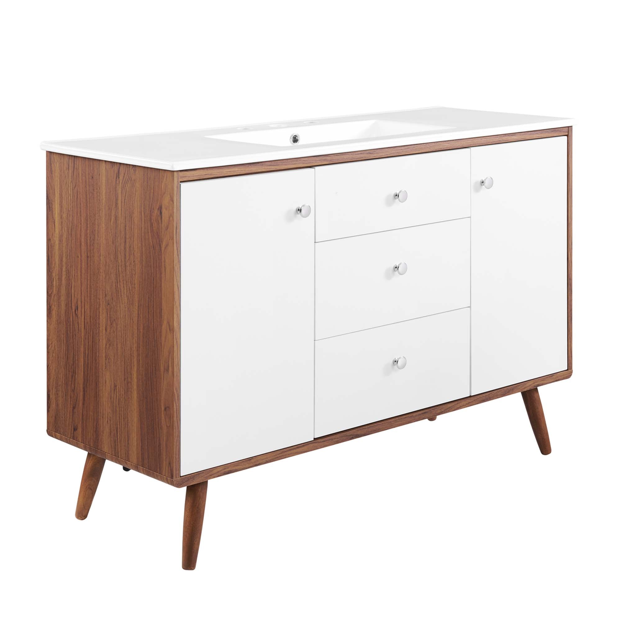 Transmit Bathroom Vanity Basin Included - EEI-4438-WAL-WHI