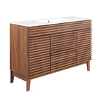 Render 48" Bathroom Vanity with White Basin Included - EEI-4439-WAL-WHI