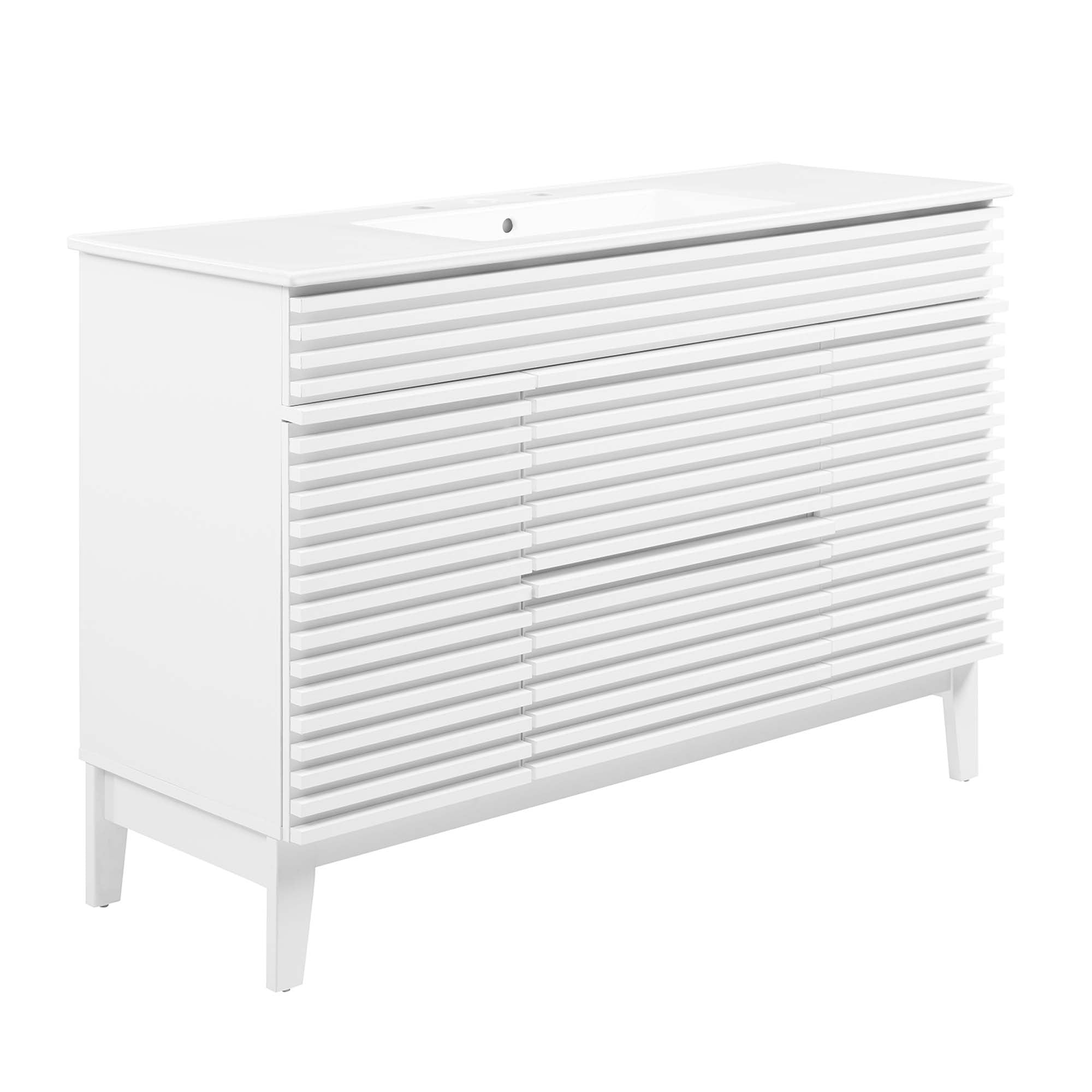 Render 48" Bathroom Vanity with White Basin Included