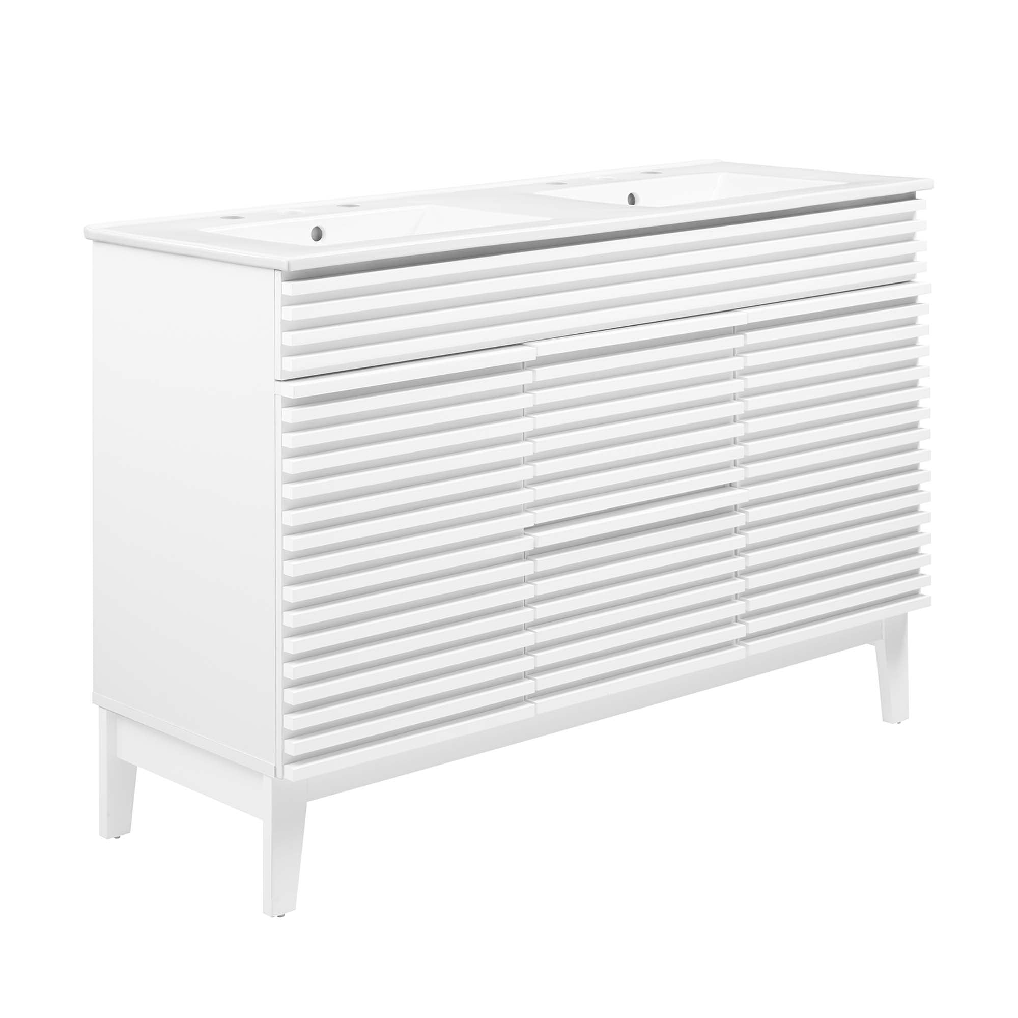 Render 48" Bathroom Vanity with White Basin Included