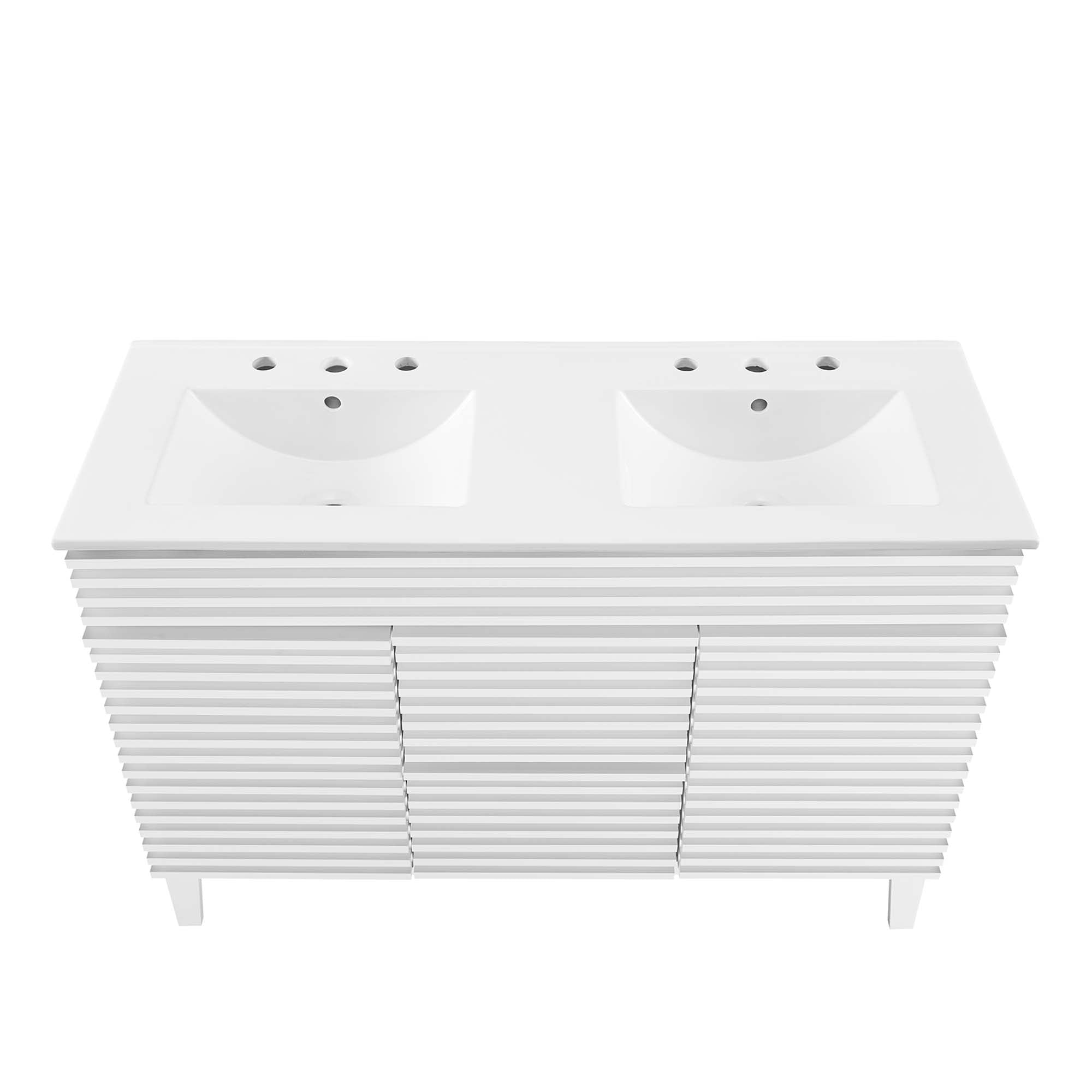 Render 48" Bathroom Vanity with White Basin Included