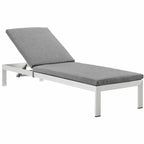 outdoor Outdoor Patio Aluminum Chaise with Cushions