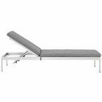 outdoor Outdoor Patio Aluminum Chaise with Cushions
