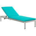 outdoor Outdoor Patio Aluminum Chaise with Cushions