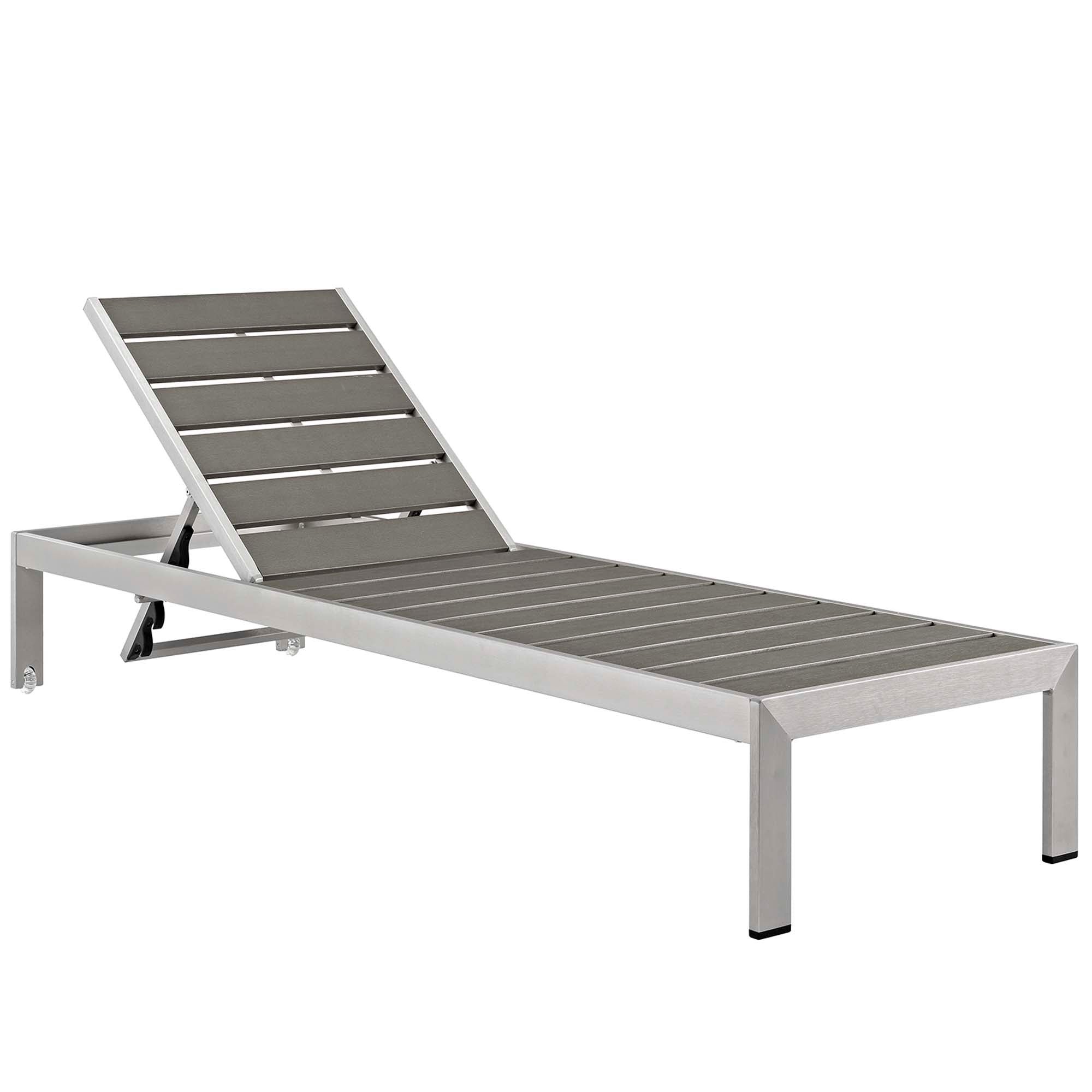 outdoor Outdoor Patio Aluminum Chaise with Cushions