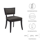 Pristine Upholstered Fabric Dining Chairs Set of 2
