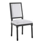 Court French Vintage Upholstered Fabric Dining Side Chair