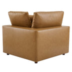 modular Down Filled Overstuffed Vegan Leather Corner Chair
