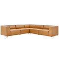 Mingle 5-Piece Vegan Leather Sectional Sofa