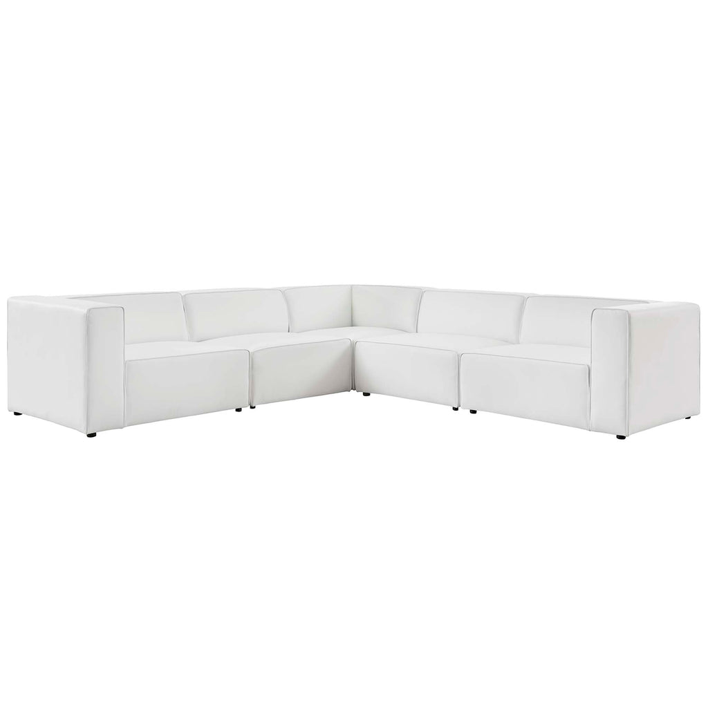 Mingle 7-Piece Vegan Leather Sectional Sofa