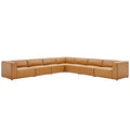 Mingle 7-Piece Vegan Leather Sectional Sofa