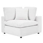 modular Down Filled Overstuffed Performance Velvet 4-Seater Sofa