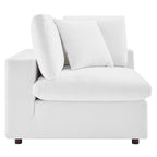 modular Down Filled Overstuffed Performance Velvet 4-Seater Sofa