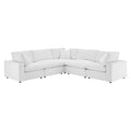 modular 5-Piece Down Filled Overstuffed Performance Velvet Sectional Sofa
