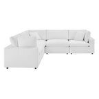 modular 5-Piece Down Filled Overstuffed Performance Velvet Sectional Sofa