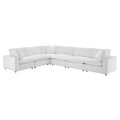 modular 6-Piece Down Filled Overstuffed Performance Velvet Sectional Sofa