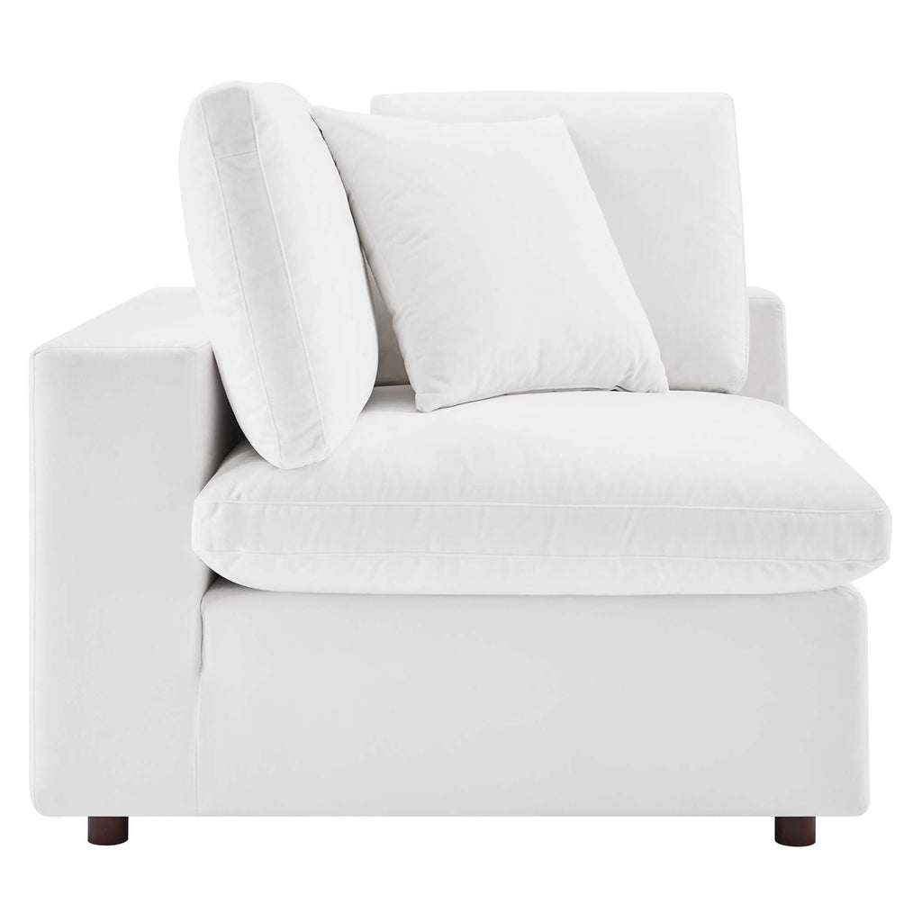 modular 6-Piece Down Filled Overstuffed Performance Velvet Sectional Sofa