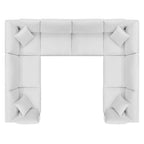 modular 8-Piece Down Filled Overstuffed Performance Velvet Sectional Sofa