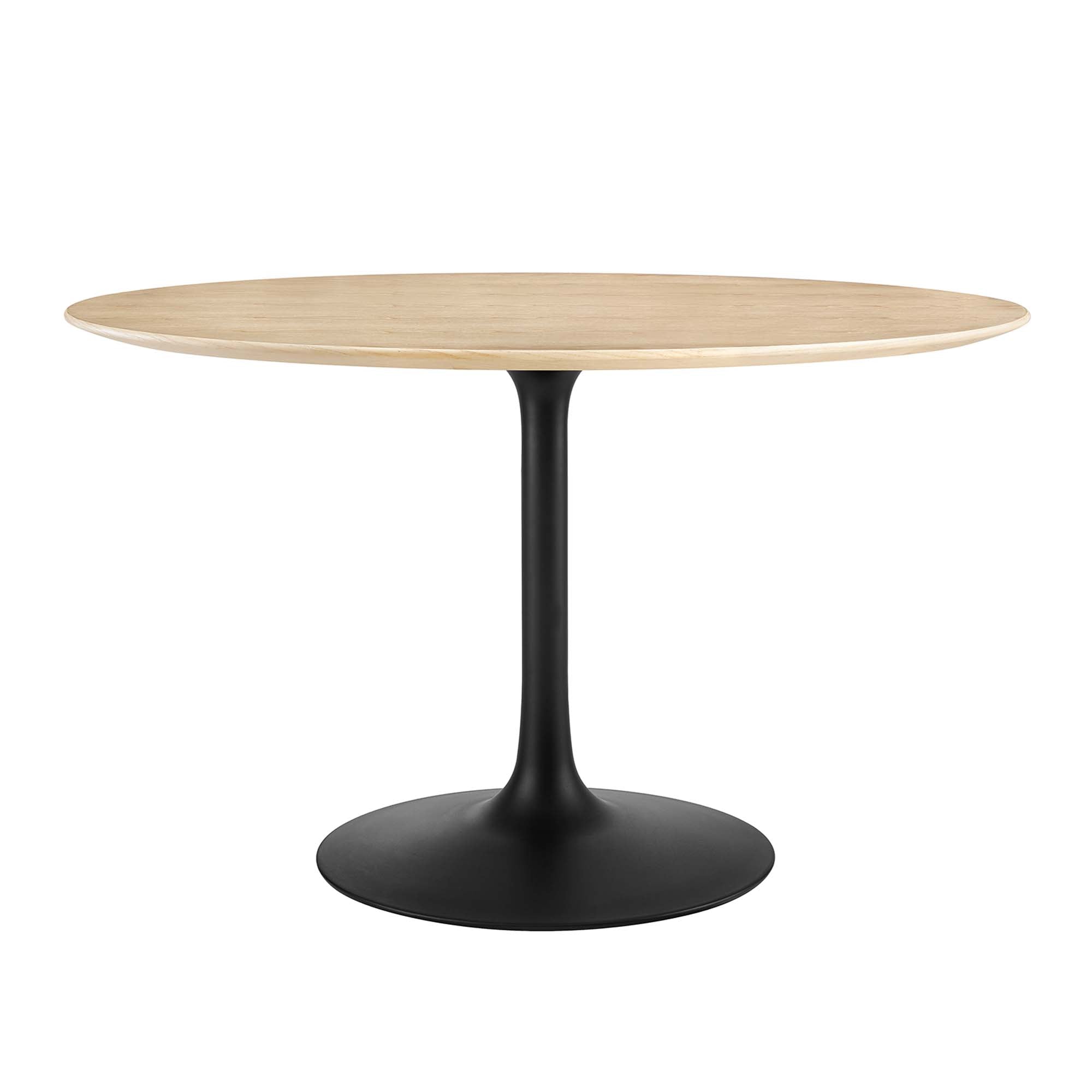 Lippa Round 48" Dining Table - EEI-4872-BLK-NAT