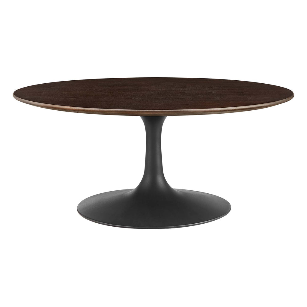 Lippa Round Wood Coffee Table - EEI-4882-BLK-CHE
