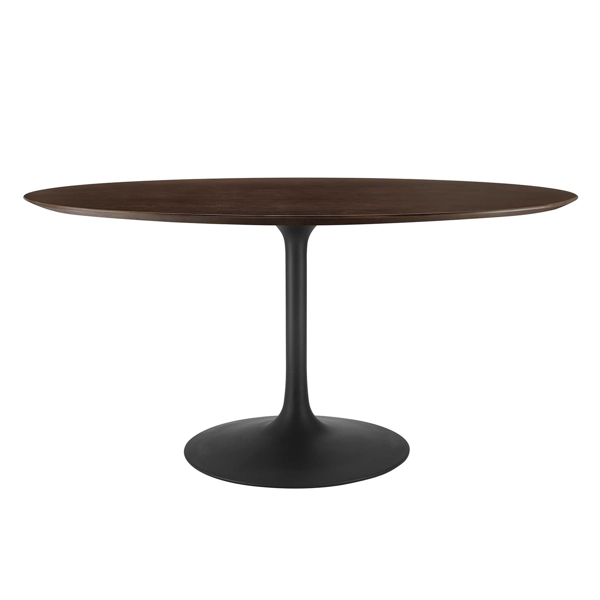 Lippa Oval Wood Dining Table - EEI-4887-BLK-CHE