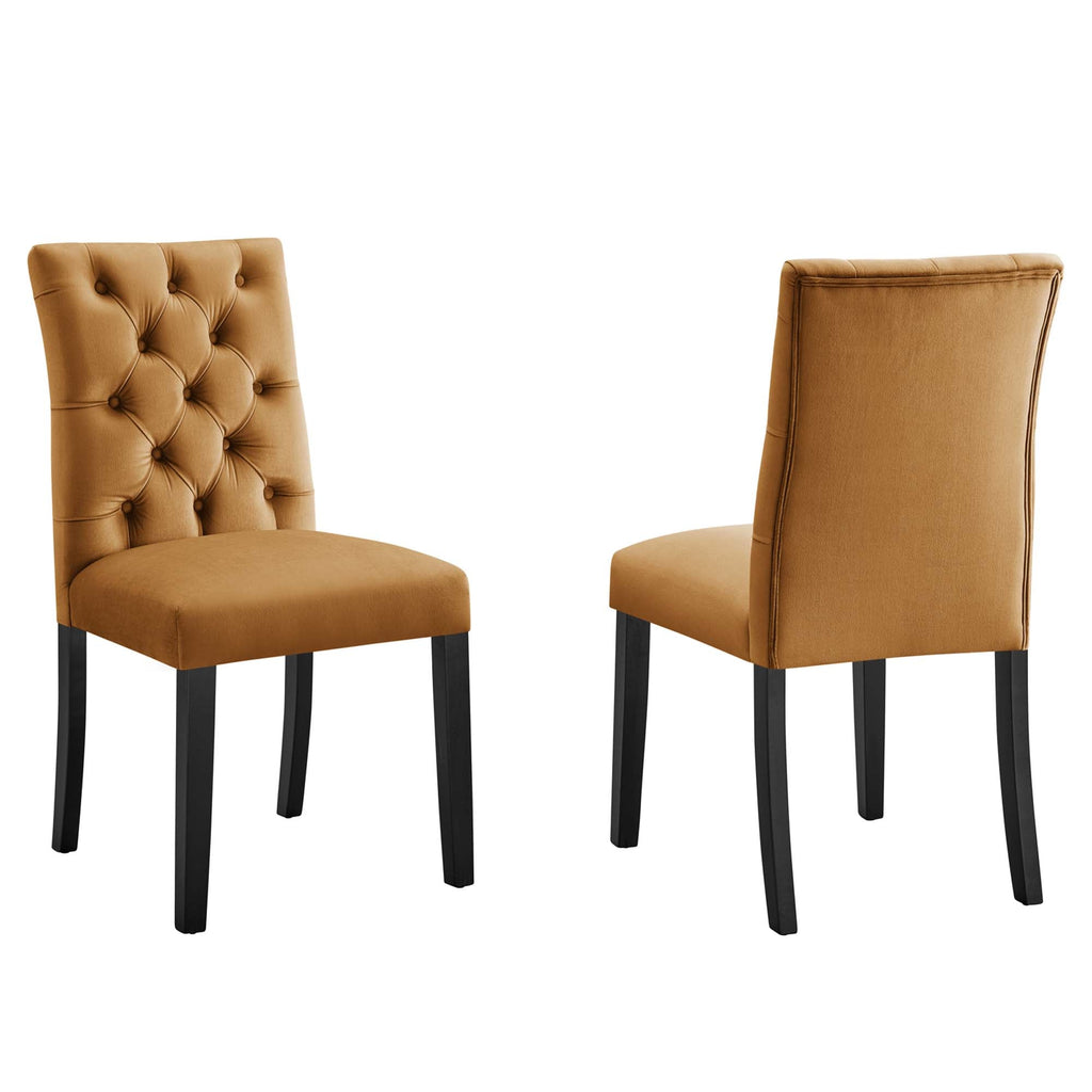 Duchess Performance Velvet Dining Chairs Set of 2 - EEI-5011-COG