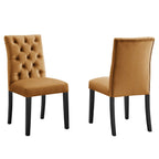Duchess Performance Velvet Dining Chairs Set of 2 - EEI-5011-COG