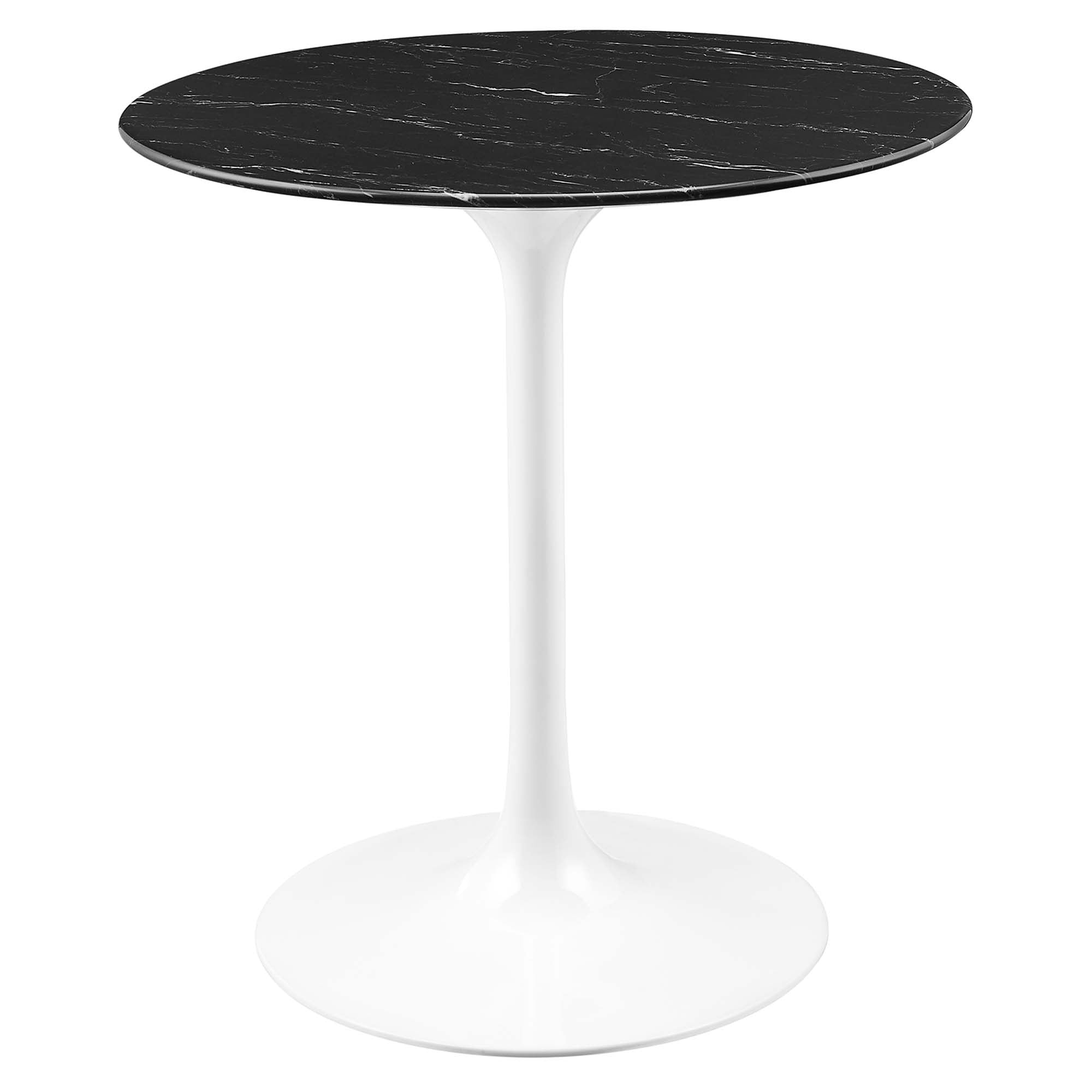 Lippa Round 28" Dining Table - EEI-5167-WHI-BLK