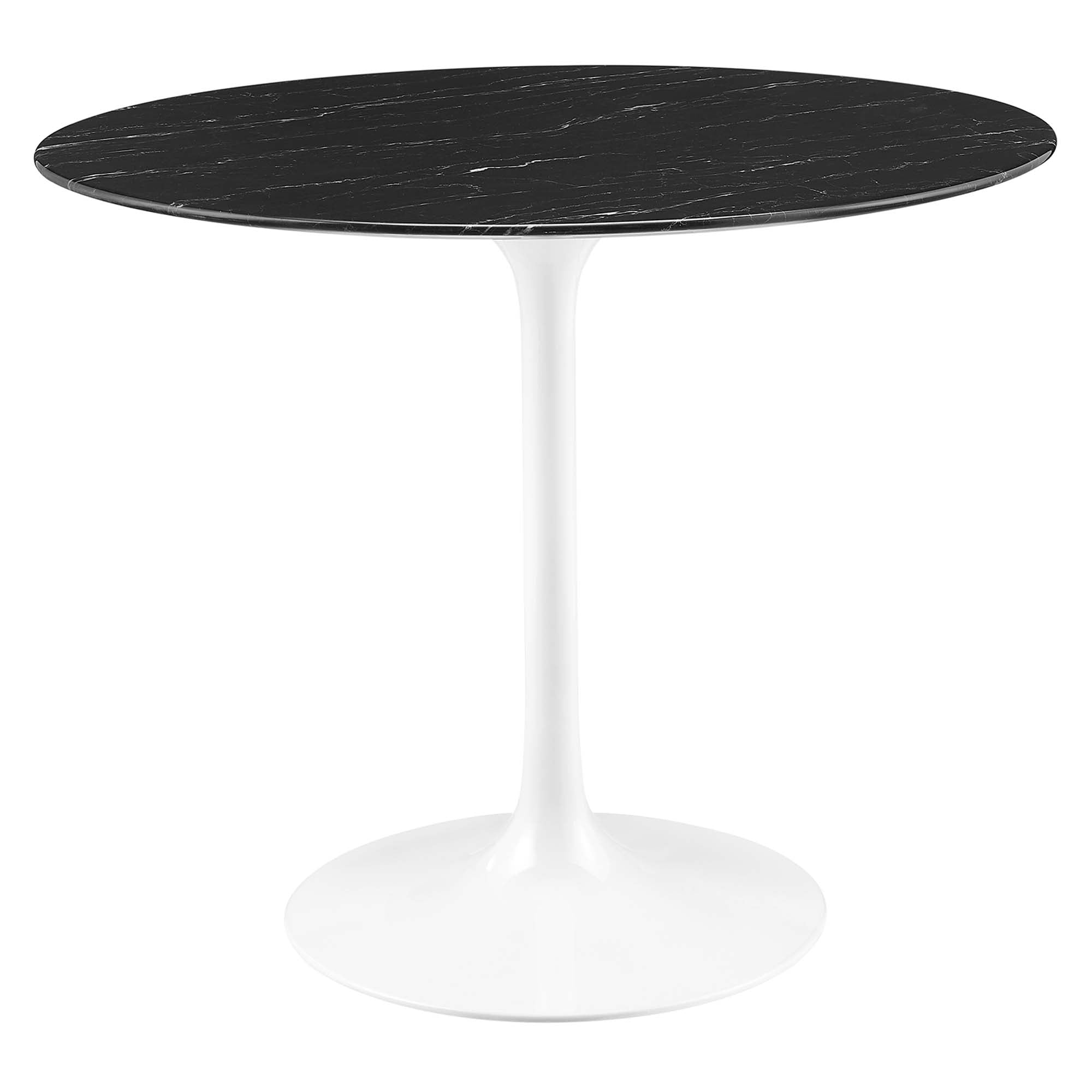 Lippa Round 36" Dining Table - EEI-5168-WHI-BLK